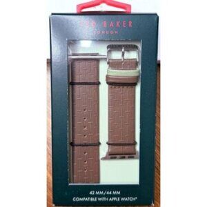 Ted Baker Brown Leather Watch Band NWB Apple Compatible  42mm/44mm